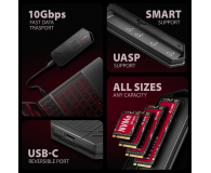 Axagon EEM2-GAM USB-C 10Gbps - M.2 NVMe & SATA SSD GAME M.2 box - 1485445 - zdjęcie 5